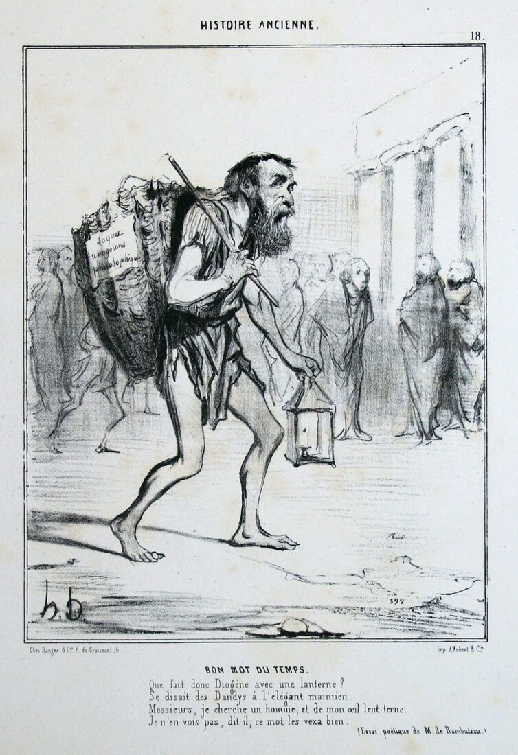 “So, what does Diogenes do with a lantern?” - Daumier Honore