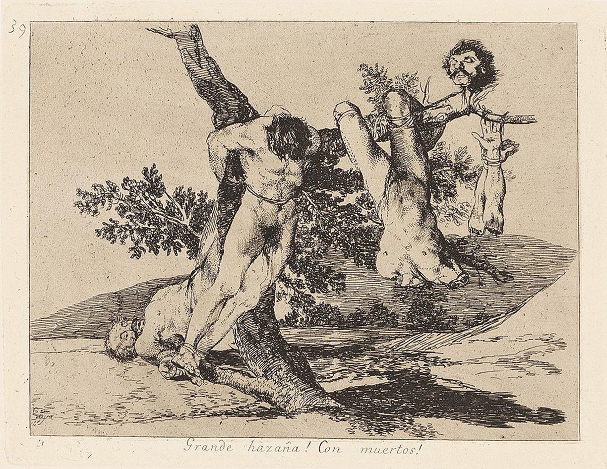 A heroic feat! With dead men! (Grande hazana! Con muertos!) - Goya y Lucientes Francisco