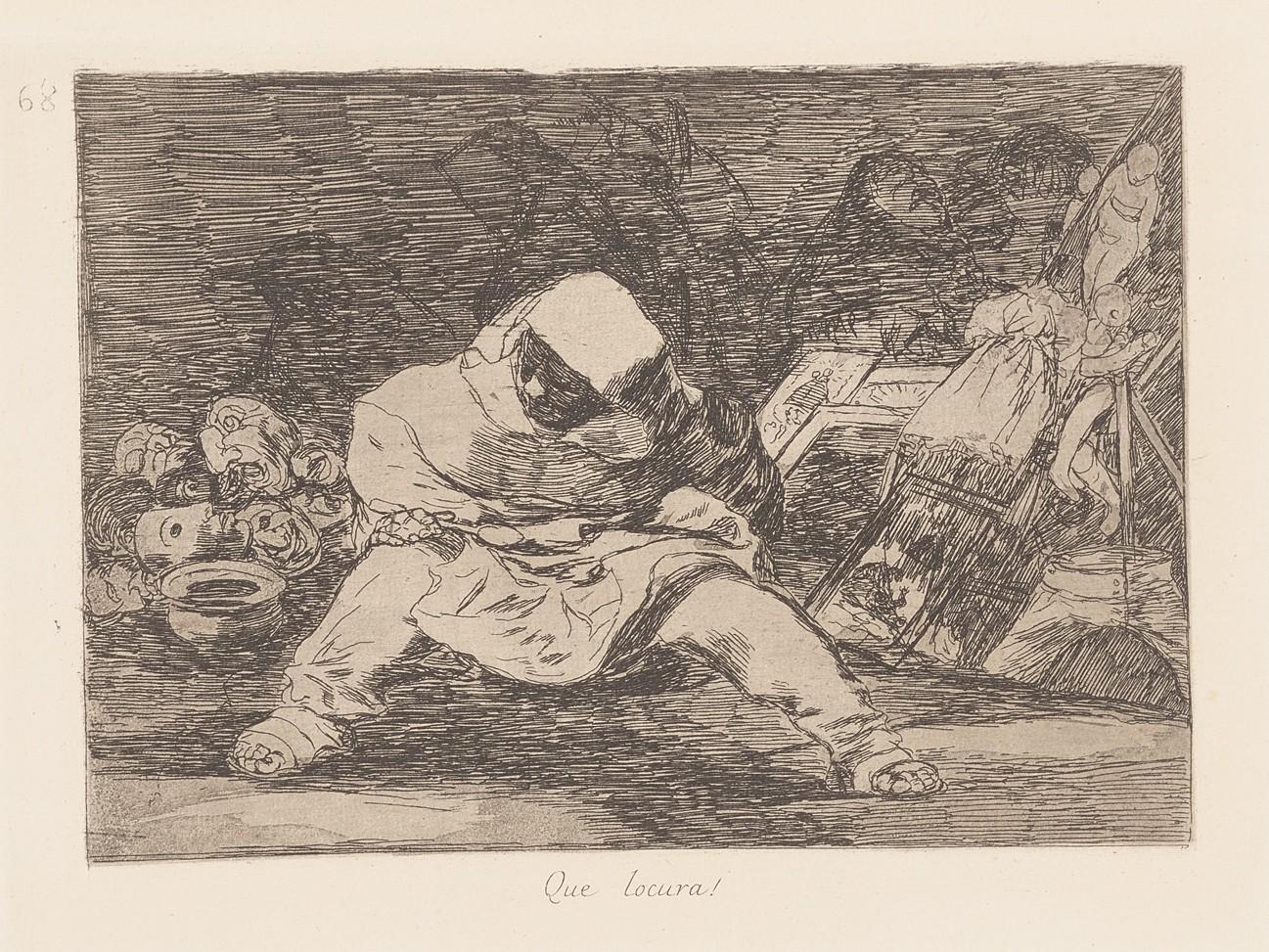 What madness! (Que locura!) - Goya y Lucientes Francisco