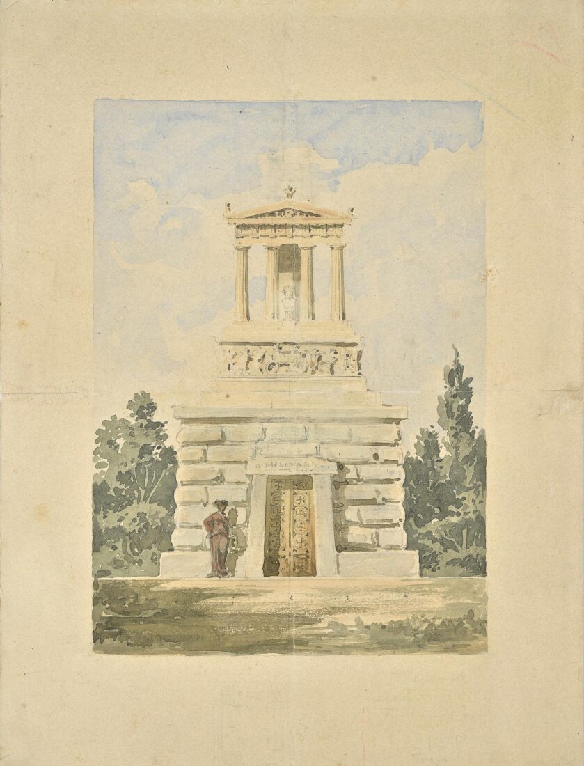 Heinrich Schliemann’s Mausoleum in the First Cemetery of Athens, Main View - Ziller Ernst
