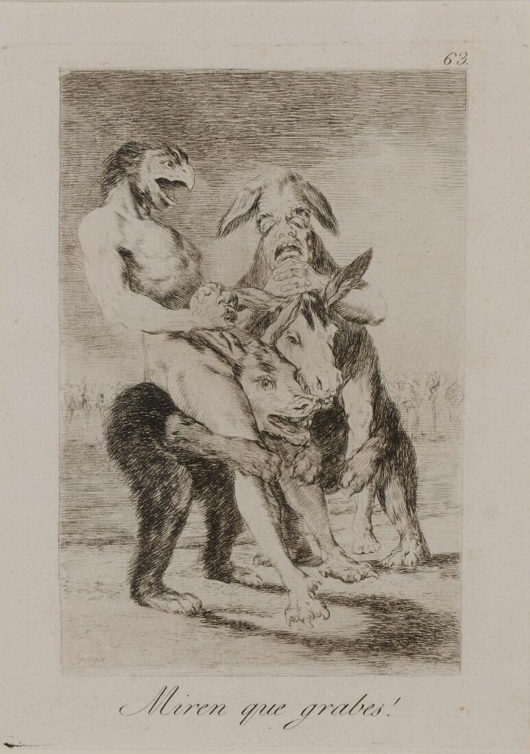 From the series “Los Caprichos” – Look how solemn they are - Goya y Lucientes Francisco