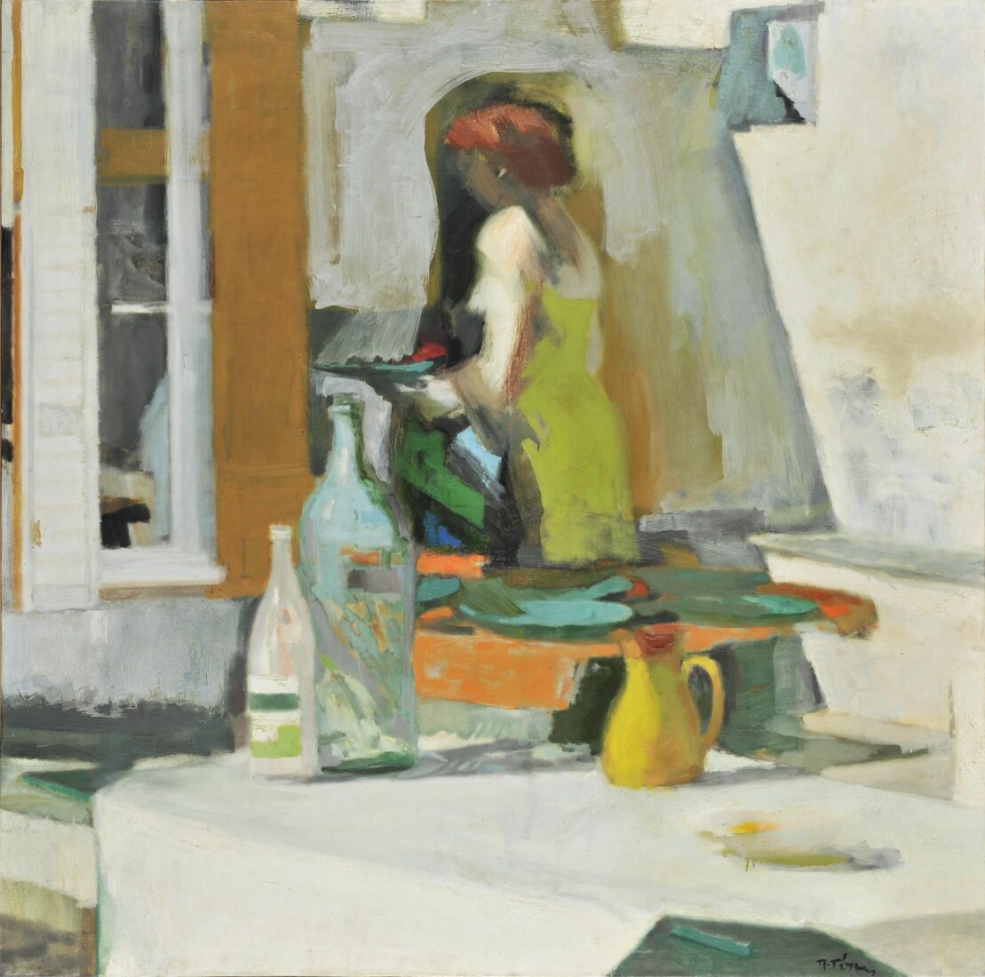 Still life with figure - Tetsis Panayiotis